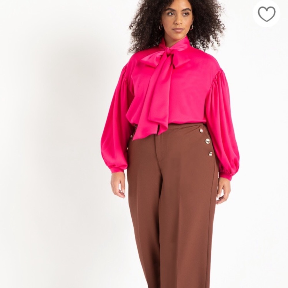 NWT 22W Bundle ELOQUII Blouse & Chocolate Pant